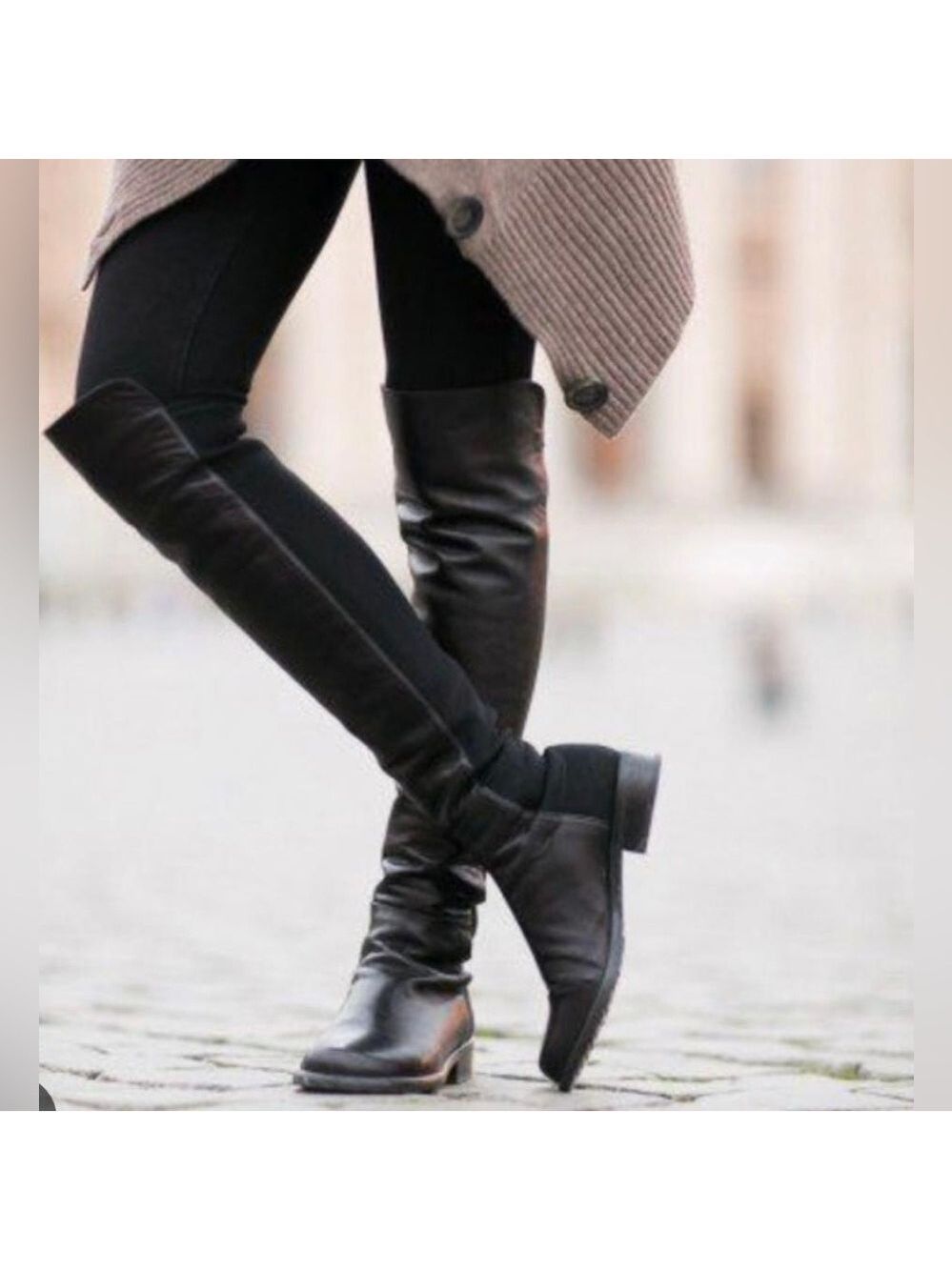 New Stuart Weitzman Langdon Over-The-Knee Leather Boots